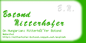 botond mitterhofer business card